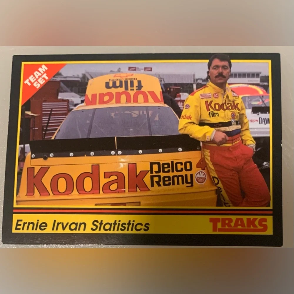 Kodak Yellow and Red Racing Checklist Card